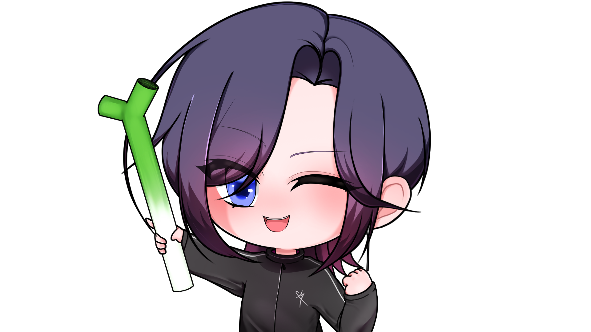 미쿠모네 응원 일러스트